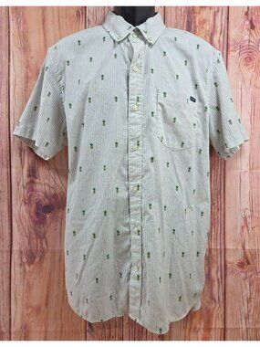 Chubbies Mens Pineapple Print Short Sleeve Shirt Size Large Casual Style